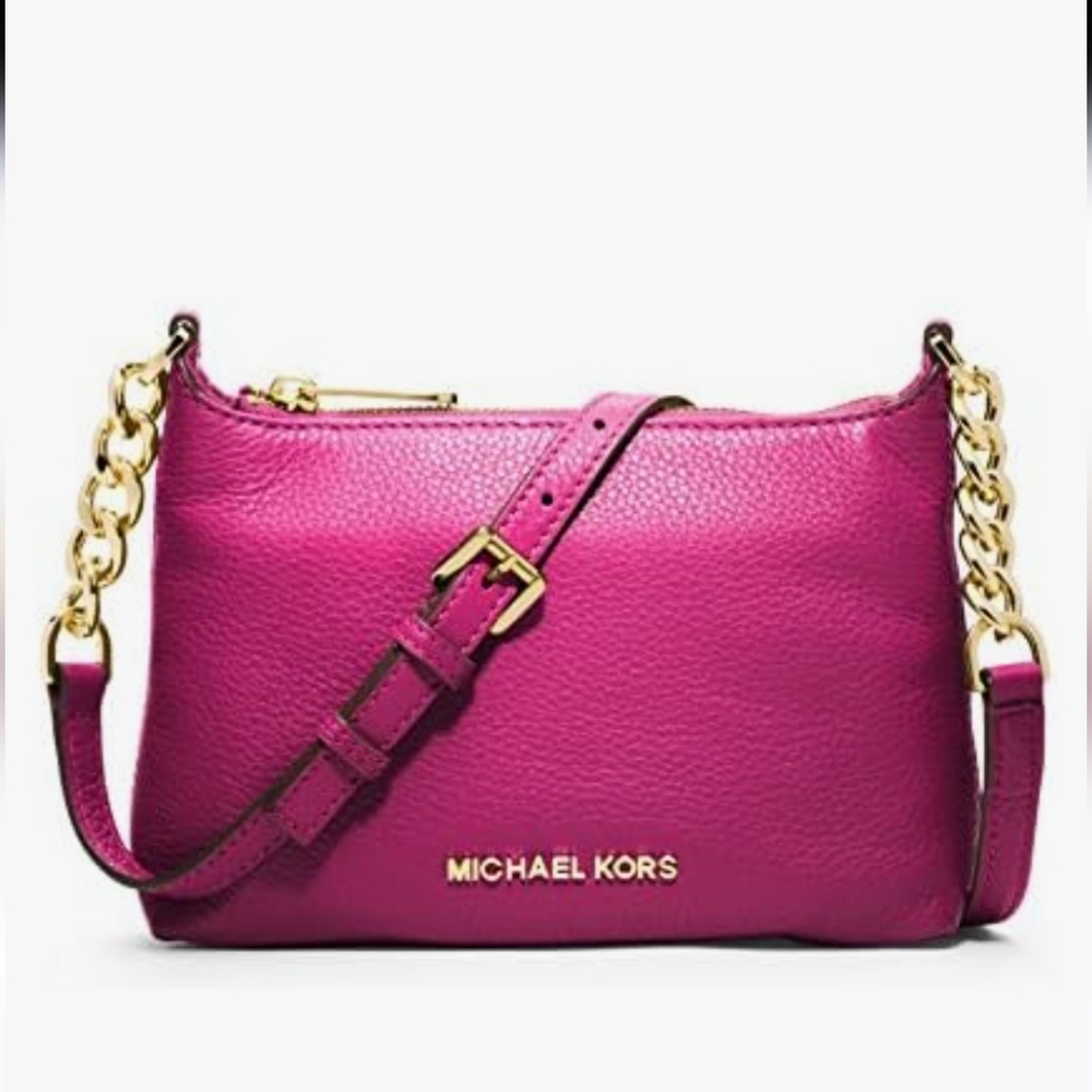 Michael Kors Pink Crossbody Bag with Gold Accents